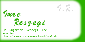 imre reszegi business card